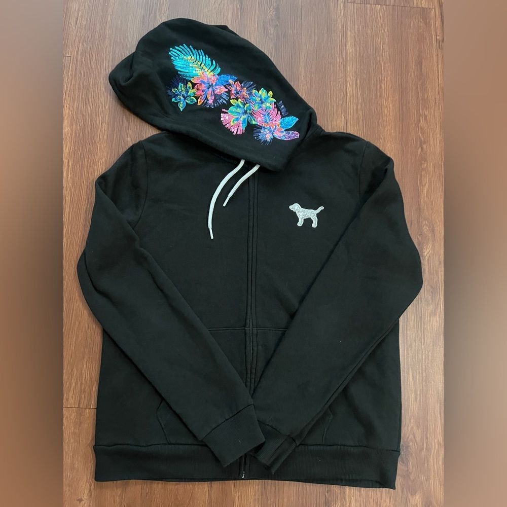 PINK VS TROPICAL BLING HIBISCUS
FLORAL HOODIE LARGE - Picture 6 of 10